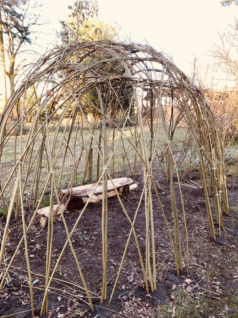 Wilgenhut bouwen met kinderen